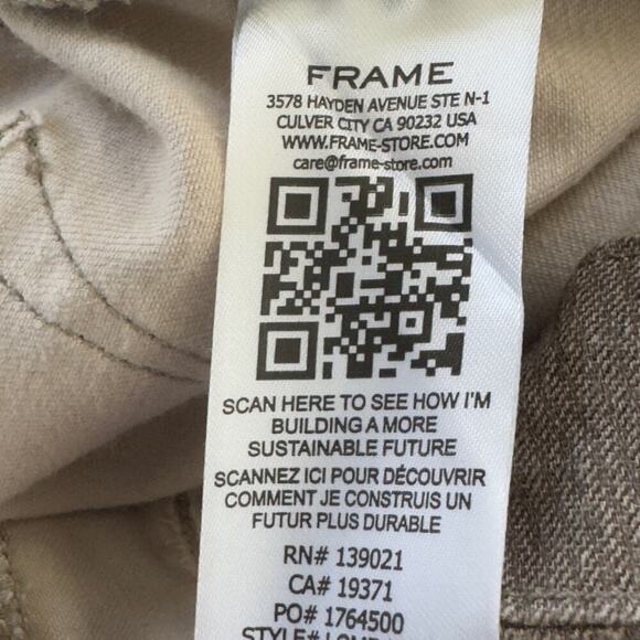 FRAME LE CROP MID RISE MINI BOOTCUT JEANS IN SKYBLUE PLAID NWT‎ WOMEN'S SIZE 29 - Picture 12 of 16